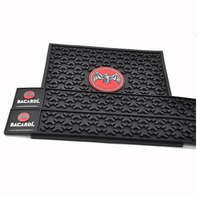 custom personalized rubber pvc bar mat