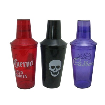 custom High Quality Colorful Plastic cocktail shakers