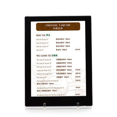 Modern Fashion led menu light menus covers for restaurants