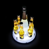 Bar club wine champagne cocktail bottle led service tray