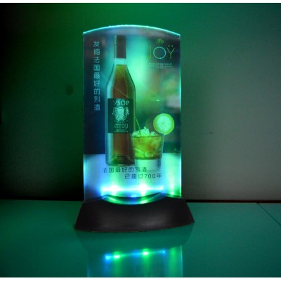 A5 LED light illuminated paper holder transparent menu holder acrylic table tent