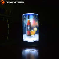 Acrylic Flashing Led Light Table Menu Restaurant Display Holder Stand